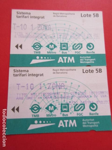 Coleccionismo Billetes de transporte: ref: TARMAGATM 2 TARJETA T-10 1 ZONA SERIE LOTE 5B VER Z COLECCI&Oacute;N MAGNETICA BARCELONA LEER INTERIOR