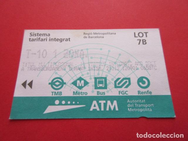 Coleccionismo Billetes de transporte: ref: TARMAGATM 1 TARJETA T-10 1 ZONA SERIE LOT 7B VER Z COLECCI&Oacute;N MAGNETICA BARCELONA LEER INTERIOR