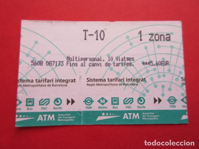 Coleccionismo Billetes de transporte: ref: TARMAGATM -1 TARJETA T-10 1 ZONA SIN SERIE VER DIF- COLECCI&Oacute;N MAGNETICA BARCELONA LEER INTERIOR