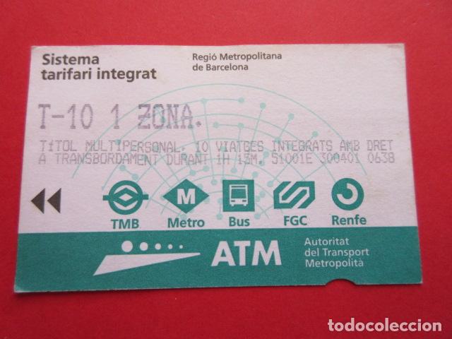 Sammeln von Fahrkarten: ref: TARMAGATM -1 TARJETA T-10 1 ZONA SIN SERIE VER DIF- COLECCI&Oacute;N MAGNETICA BARCELONA LEER INTERIOR