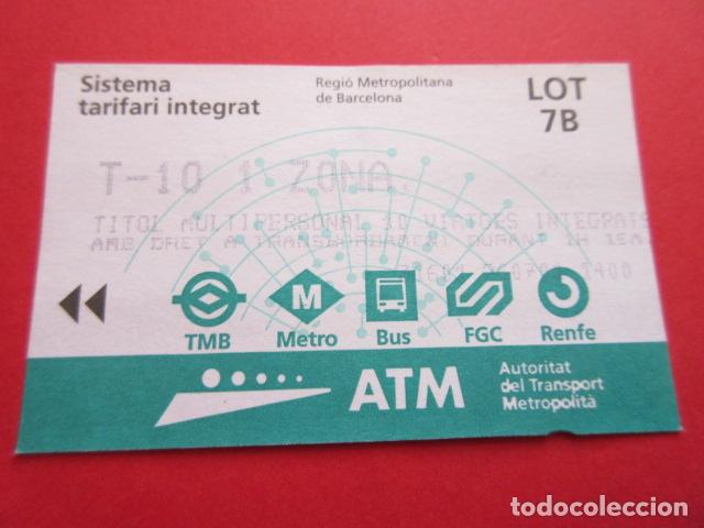 Sammeln von Fahrkarten: ref: TARMAGATM -1 TARJETA T-10 1 ZONA SERIE LOT7B VER Z COLECCI&Oacute;N MAGNETICA BARCELONA LEER INTERIOR