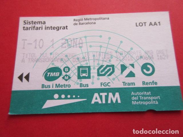 Sammeln von Fahrkarten: ref: TARMAGATM -1 TARJETA T-10 1 ZONA SERIE LOTAA1 VER Z COLECCI&Oacute;N MAGNETICA BARCELONA LEER INTERIOR