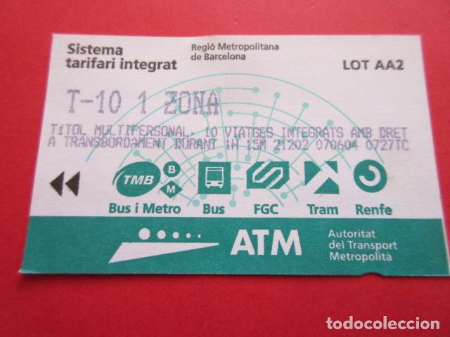 Sammeln von Fahrkarten: ref: TARMAGATM -1 TARJETA T-10 1 ZONA SERIE LOTAA2 VER Z COLECCI&Oacute;N MAGNETICA BARCELONA LEER INTERIOR