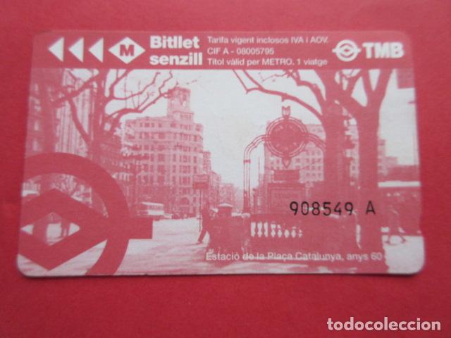 Coleccionismo Billetes de transporte: ref: TARMAGTBM - 1 TARJETA METRO VER - COLECCI&Oacute;N MAGNETICA BARCELONA - LEER INTERIOR