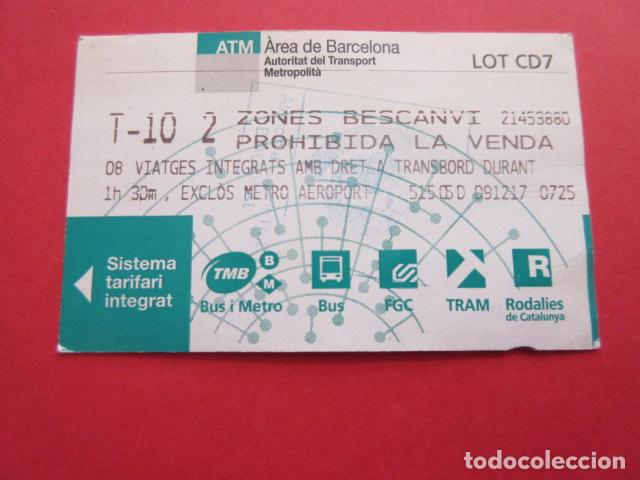 Sammeln von Fahrkarten: ref: TARMAGATM - 1 TARJETA T-BESCANVI SERIE LOT CD7 -COLECCI&Oacute;N MAGNETICA BARCELONA LEER INTERIOR
