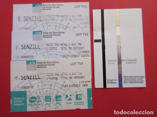 Sammeln von Fahrkarten: ref: TARMAGATM - 3 TARJETA TB.SENZILL SERIE LOT TV1,2,3 -COLECCI&Oacute;N MAGNETICA BARCELONA LEER INTERIOR