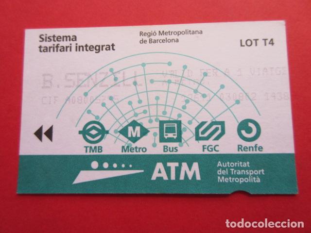 Sammeln von Fahrkarten: ref: TARMAGATM - 1 TARJETA TB.SENZILL SERIE LOT T4 -COLECCI&Oacute;N MAGNETICA BARCELONA LEER INTERIOR