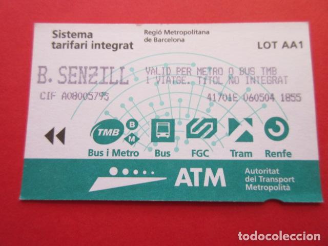 Sammeln von Fahrkarten: ref: TARMAGATM - 1 TARJETA B.SENZILL SERIE LOT AA1 -COLECCI&Oacute;N MAGNETICA BARCELONA LEER INTERIOR