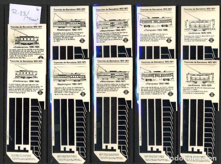 Colecionismos Bilhetes de Transporte: 10 RESISTIVAS R-13/ 'TRAM' (catal&aacute;n, y castellano) b)