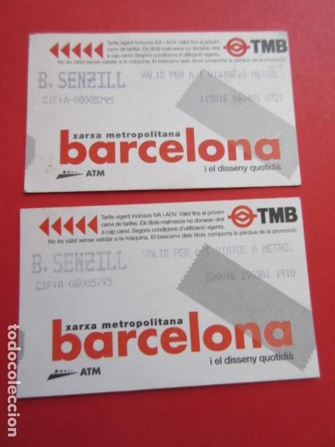 Sammeln von Fahrkarten: ref: DISCOT_01 - 2 TARJETA - COLECCI&Oacute;N MAGNETICA DISE&Ntilde;O COTIDIANO BARCELONA - LEER INTERIOR