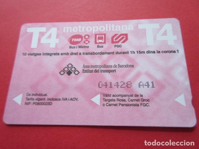 Collectables Transport Tickets: ref: TARMAGROSA - 1 TARJETA T-4 DIFERENTES A41 - COLECCI&Oacute;N MAGNETICA BARCELONA - LEER INTERIOR
