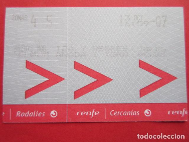 Collectables Transport Tickets: TARJETA RENFE - Ref: COL_RENFE_CERCANIAS - ESTACION ARENYS MAR - T. GENERAL