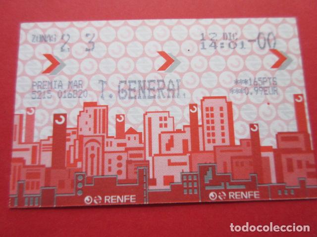 Collectables Transport Tickets: TARJETA RENFE - Ref: COL_RENFE_CERCANIAS - ESTACION PREMIA DE MAR - T. GENERAL