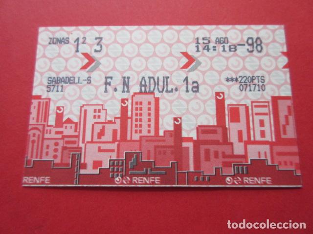 Collectables Transport Tickets: TARJETA RENFE - Ref: COL_RENFE_CERCANIAS - ESTACION SABADELL S - T. GENERAL