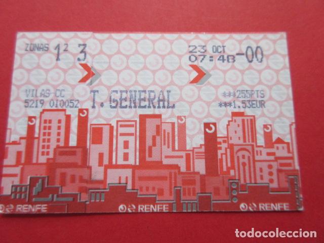 Collectables Transport Tickets: TARJETA RENFE - Ref: COL_RENFE_CERCANIAS - ESTACION VILAS CC - T. GENERAL