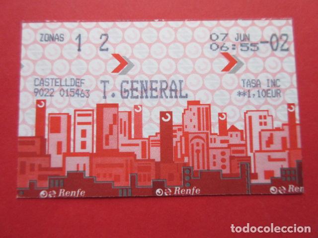 Collectables Transport Tickets: TARJETA RENFE - Ref: COL_RENFE_CERCANIAS - ESTACION CASTELLDEF CASTELLDEFELS - T. GENERAL