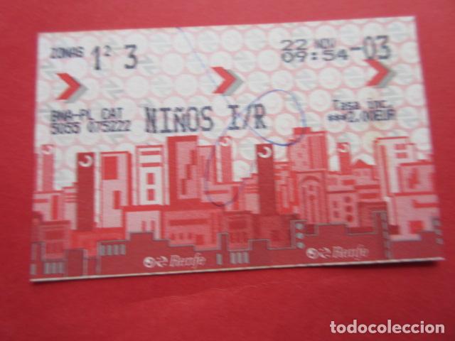 Collectables Transport Tickets: TARJETA RENFE - Ref: COL_RENFE_CERCANIAS - ESTACION BNA-PL CAT PLAZA CATALU&Ntilde;A - NI&Ntilde;OS I/R