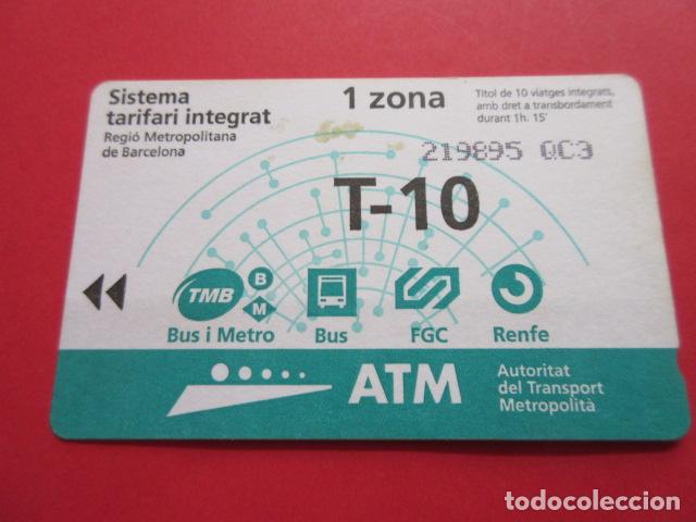 Collectionnisme Billets de transport: ref: TARMAGATM -1 TARJETA T-10 1 ZONA 2003 serie QC3 - COL. MAGNETICA BARCELONA LEER INTERIOR