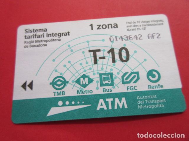 Collectionnisme Billets de transport: ref: TARMAGATM -1 TARJETA T-10 1 ZONA 2002 serie AF2 - COL. MAGNETICA BARCELONA LEER INTERIOR