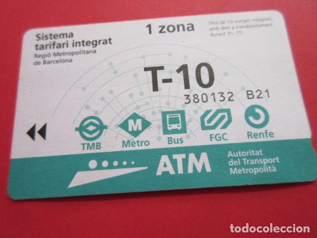 Collectables Transport Tickets: ref: TARMAGATM -1 TARJETA T-10 1 ZONA 2002 serie B21 - COL. MAGNETICA BARCELONA LEER INTERIOR