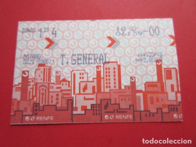Collectables Transport Tickets: TARJETA RENFE - Ref: COL_RENFE_CERCANIAS - ESTACION MATARO - T. GENERAL