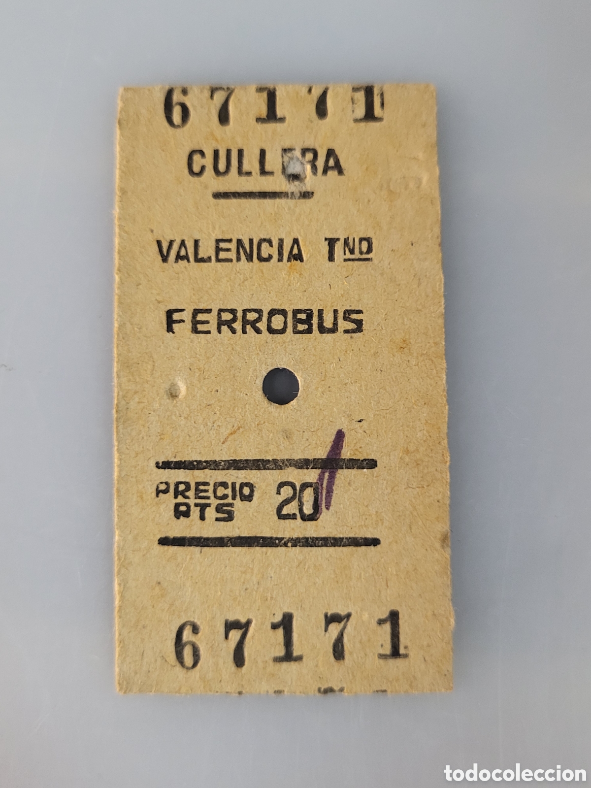 Collectables Transport Tickets: ■ BILLETE FERROBUS.CULLERA-VALENCIA