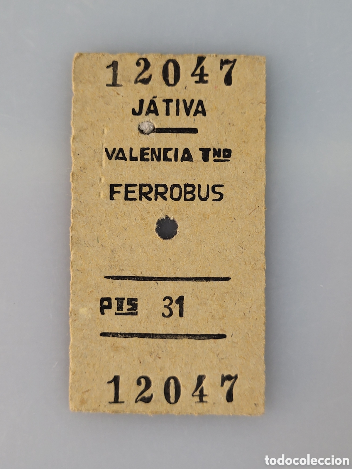Collectables Transport Tickets: ■ BILLETE FERROBUS.JARIVA-VALENCIA