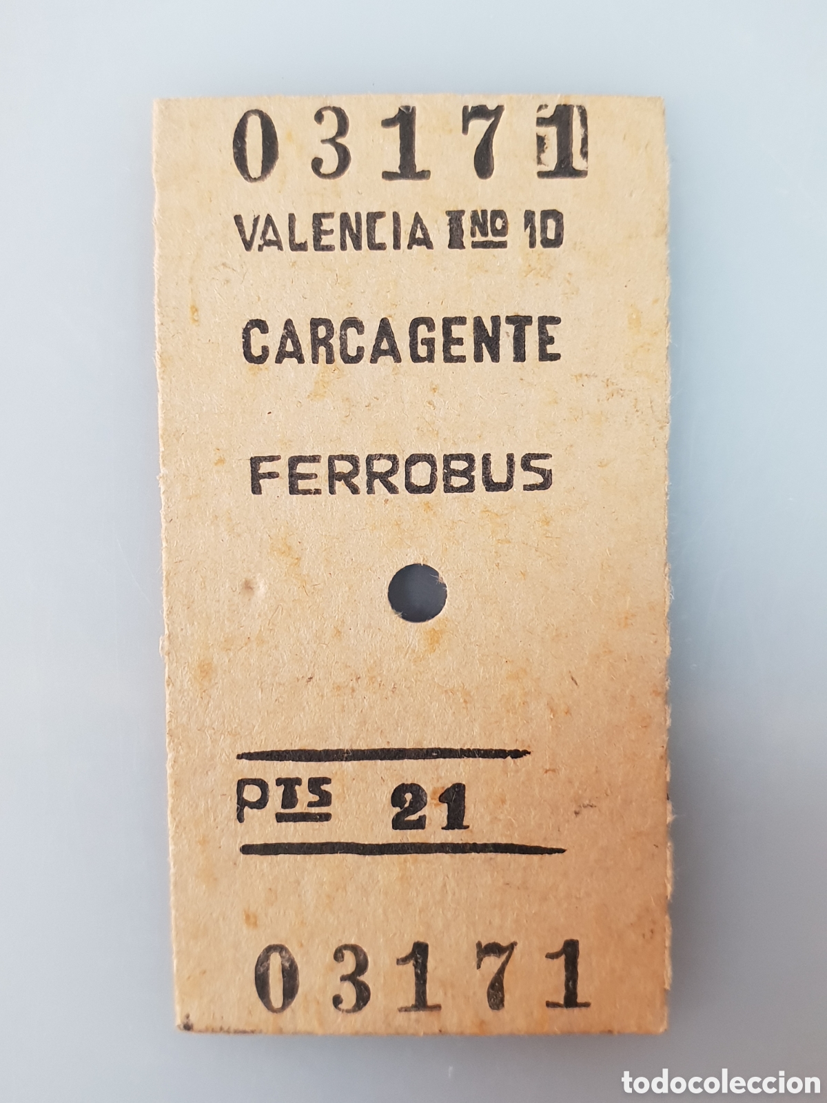 Collectables Transport Tickets: ■BILLETE FERROBUS.VALENCIA-CARCAGENTE