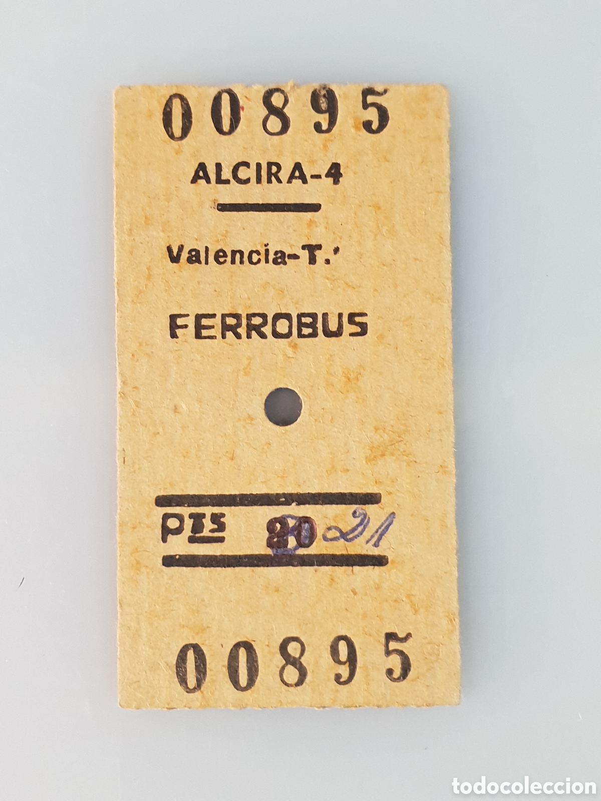 Collectables Transport Tickets: ■BILLETE FERROBUS.ALCIRA-VALENCIA