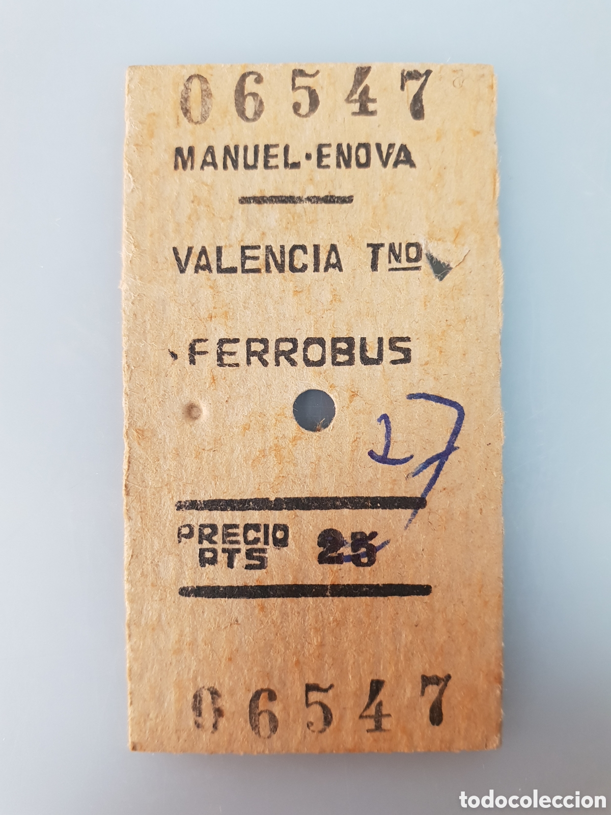 Collectables Transport Tickets: ■BILLETE FERROBUS.MANUEL-ENOVA - VALENCIA