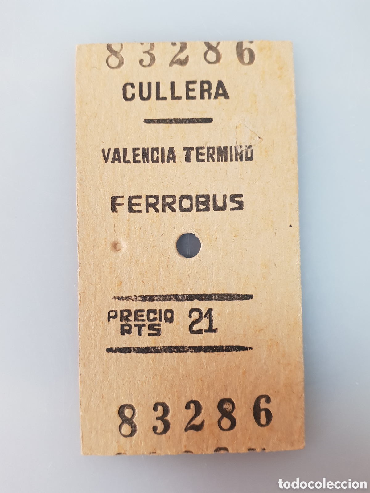 Collectables Transport Tickets: ■BILLETE FERROBUS.CULLERA-VALENCIA TERMINO