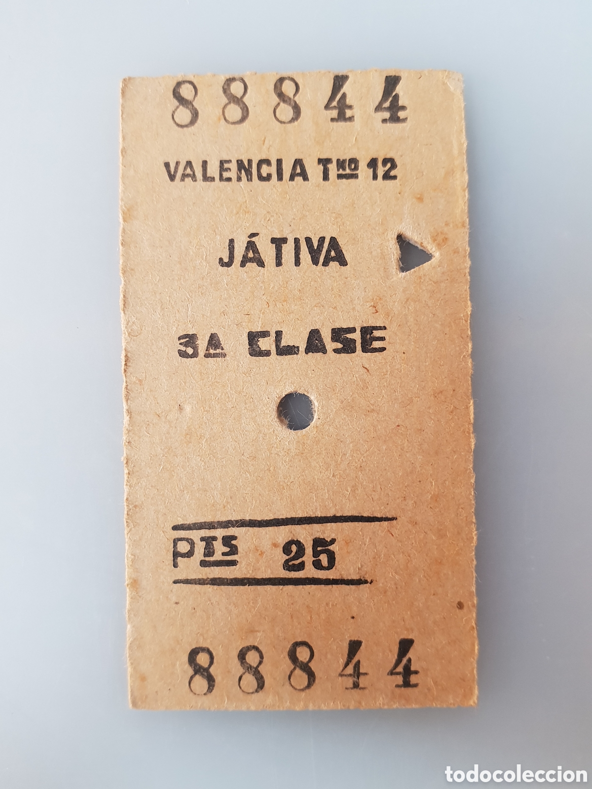 Collectables Transport Tickets: ■ BILLETE TREN .3&deg; CLASE.VALENCIA-JATIVA