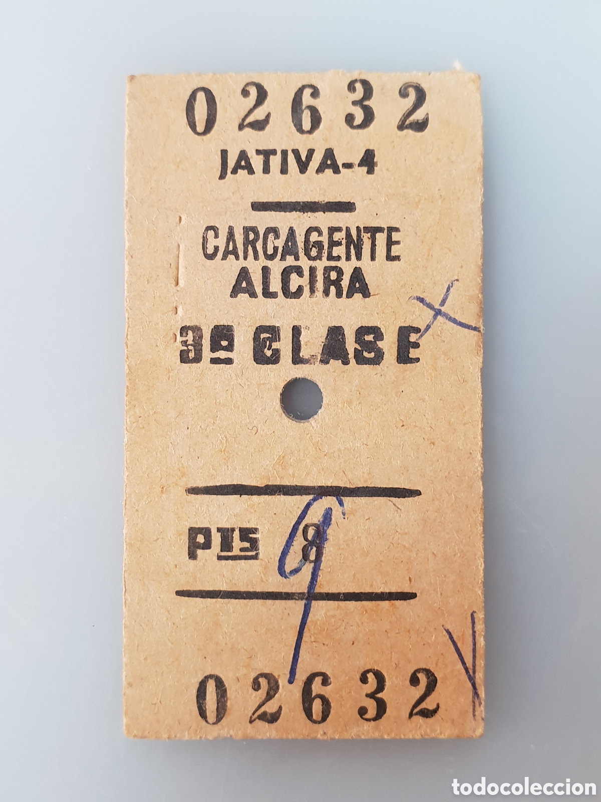 Collectables Transport Tickets: ■ BILLETE TREN .3&deg; CLASE.JATIVA-CARCAGENTE-ALCIRA