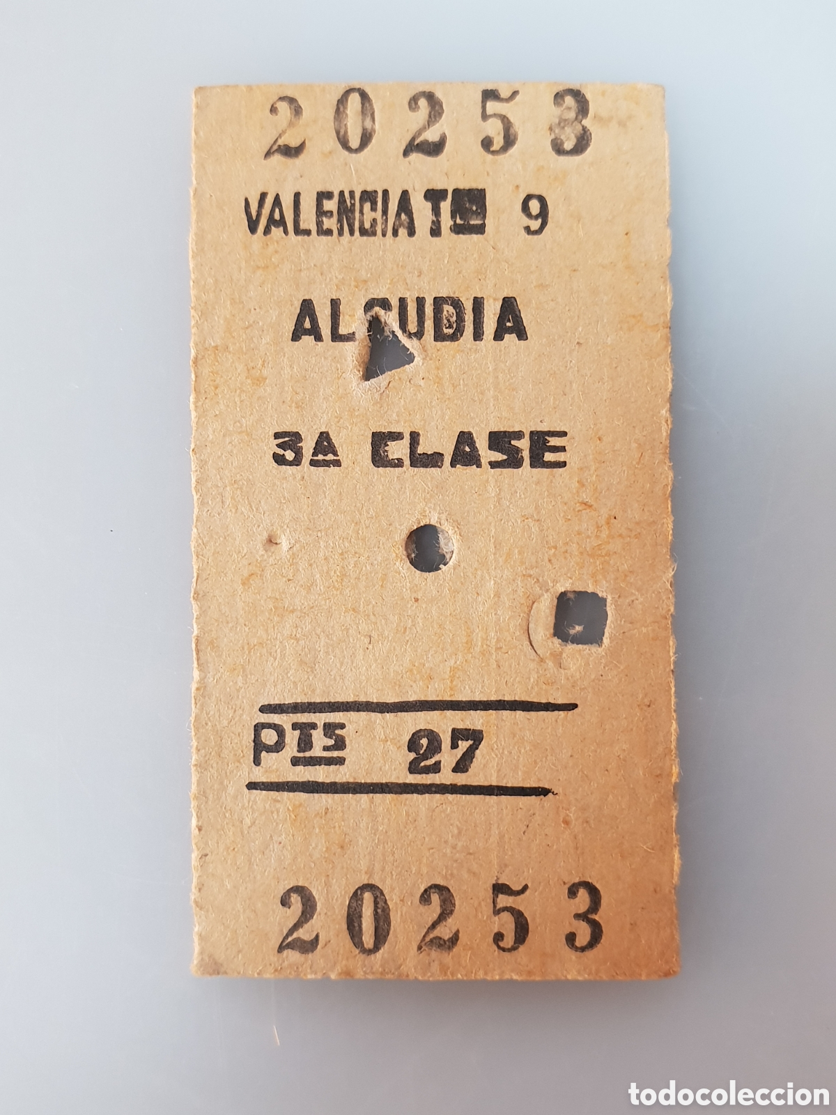 Collectables Transport Tickets: ■ BILLETE TREN .3&deg; CLASE.VALENCIA-ALCUADIA