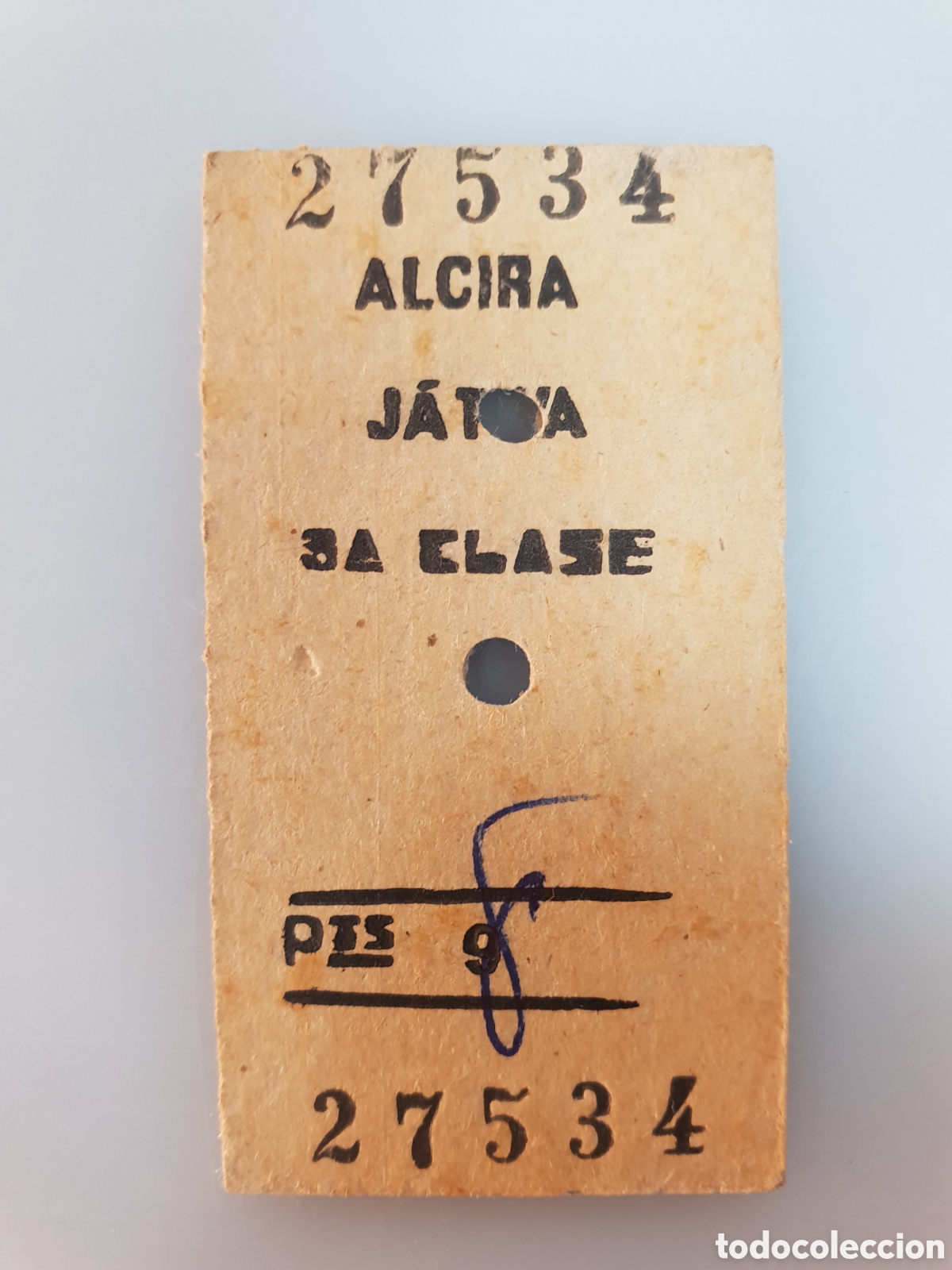Collectables Transport Tickets: ■ BILLETE TREN .3&deg; CLASE.ALCIRA-JATIVA