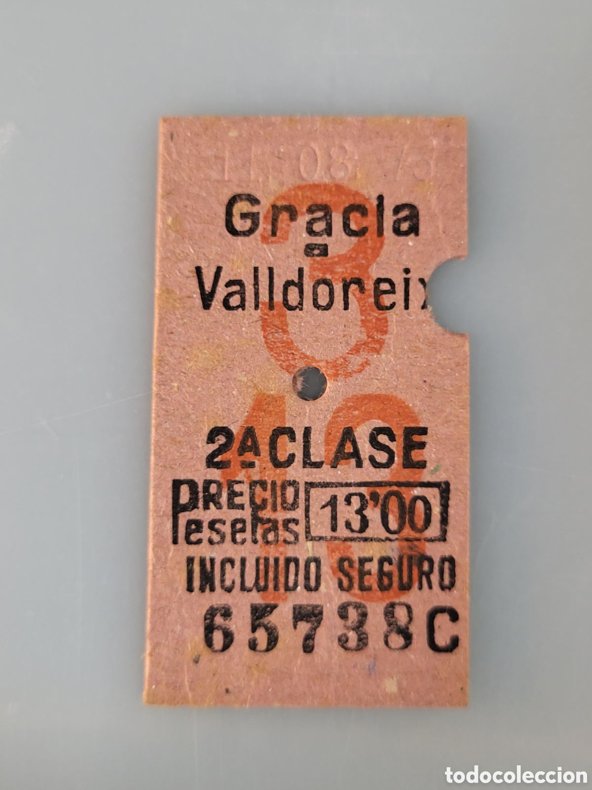 Collectables Transport Tickets: ■ BILLETE TREN .2&deg; CLASE. GRACIA - VALLDOREIX