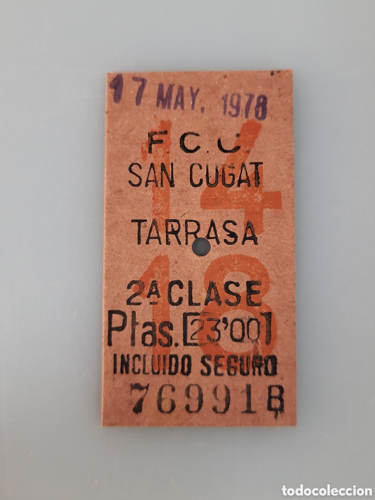 Collectables Transport Tickets: ■ BILLETE TREN .2&deg; CLASE. SAN CUGAT - TARRASA