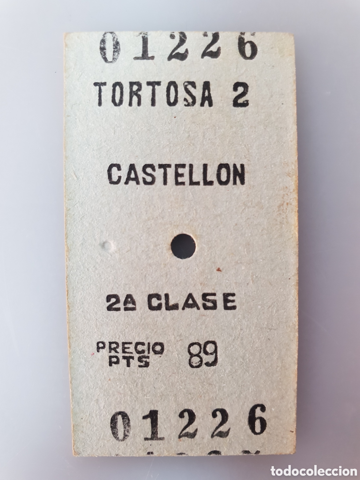 Collectables Transport Tickets: ■ BILLETE TREN .2&deg; CLASE. TORTOSA2-CASTELLON