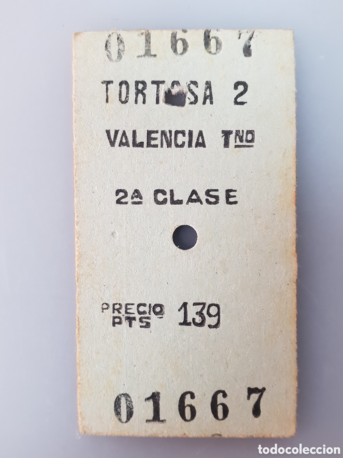 Collectables Transport Tickets: ■ BILLETE TREN .2&deg; CLASE. TORTOSA - VALENCIA