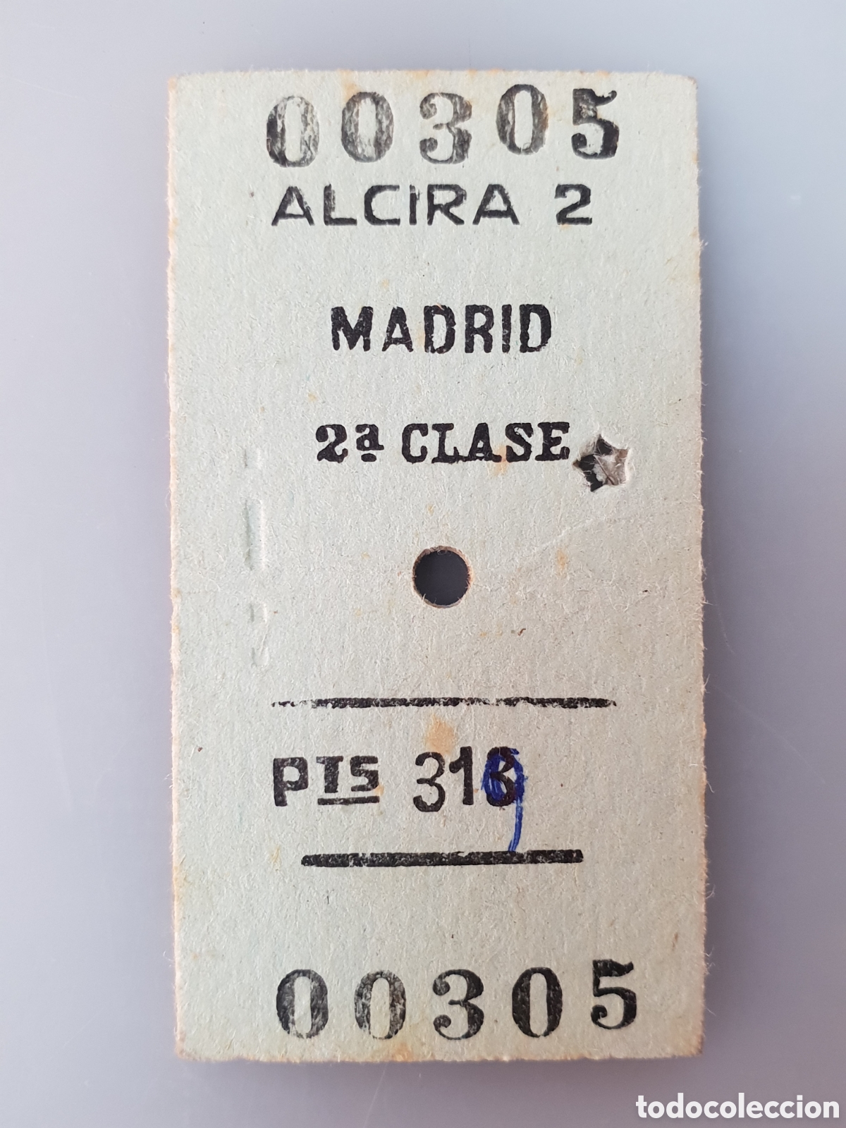 Collectables Transport Tickets: ■ BILLETE TREN .2&deg; CLASE. ALCIRA 2 - MADRID