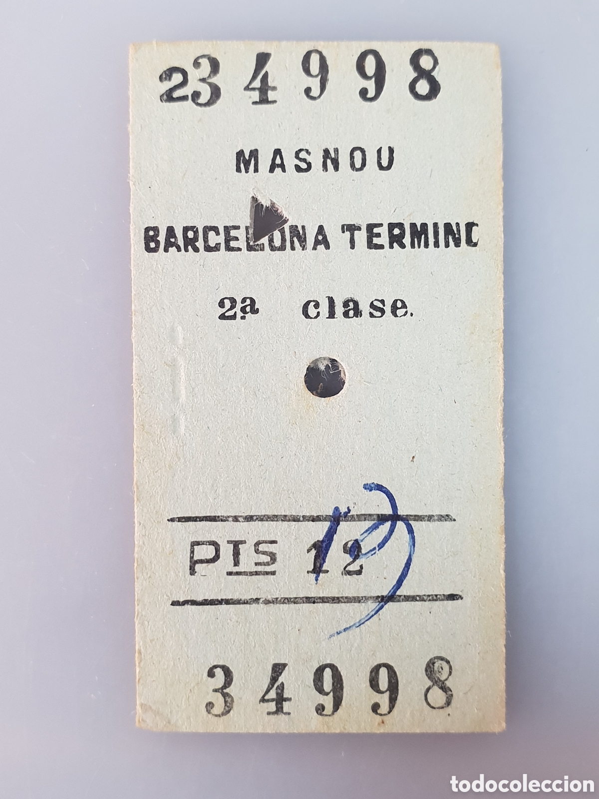 Collectables Transport Tickets: ■ BILLETE TREN .2&deg; CLASE. MASNOU - BARCELONA TERMINO