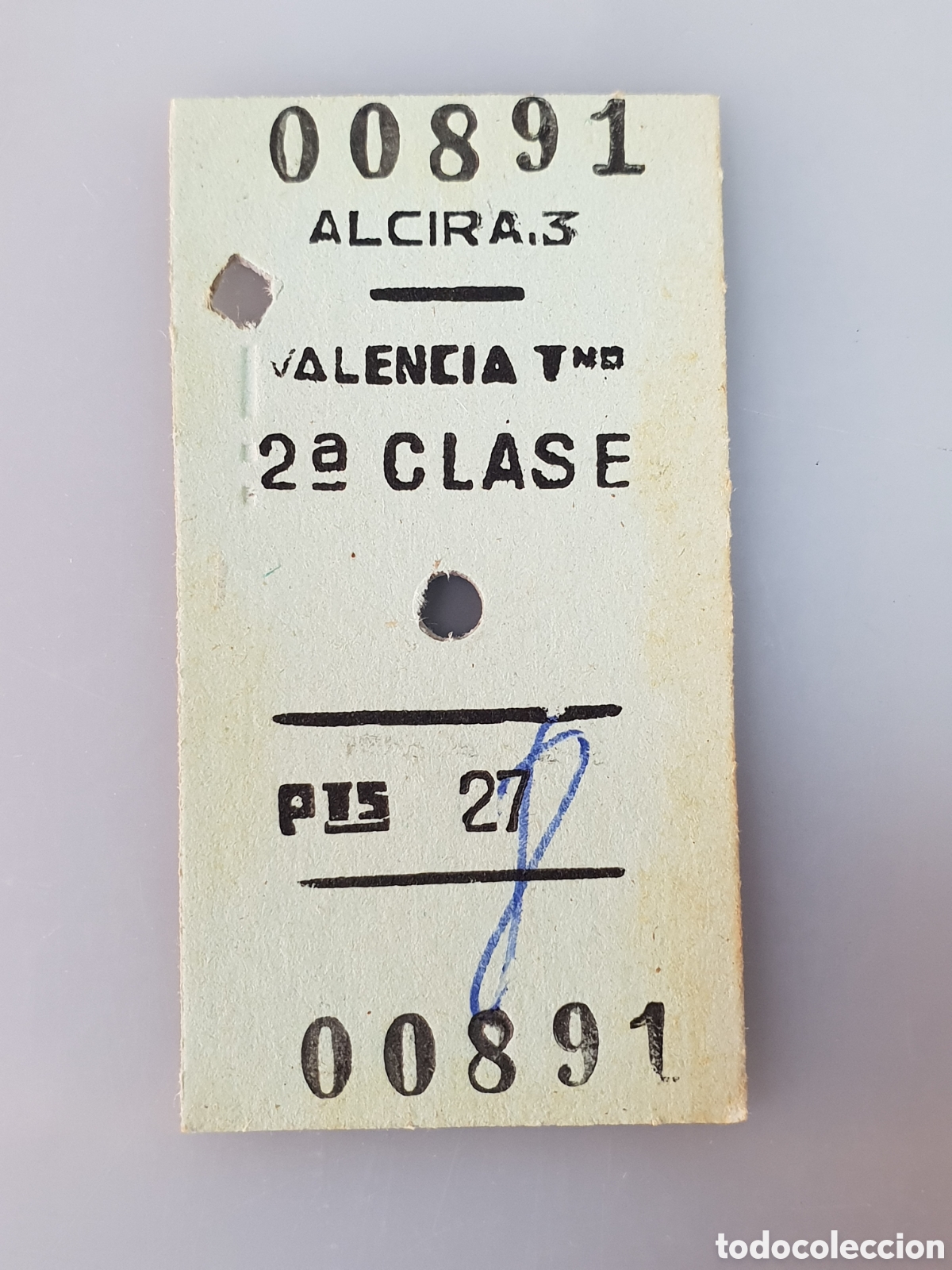 Collectables Transport Tickets: ■ BILLETE TREN .2&deg; CLASE. ALCIRA 3 - VALENCIA