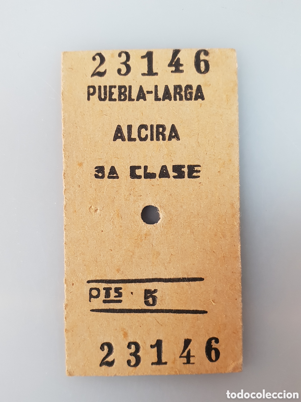 Collectables Transport Tickets: BILLETE TREN .3&deg; CLASE. PUEBLA-LARGA - ALCIRA