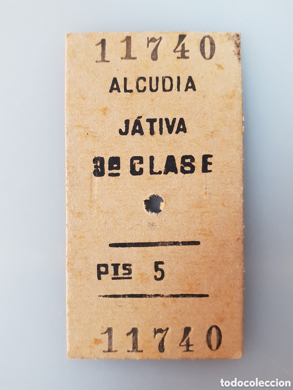 Collectables Transport Tickets: BILLETE TREN .3&deg; CLASE. ALCUDIA - JATIVA