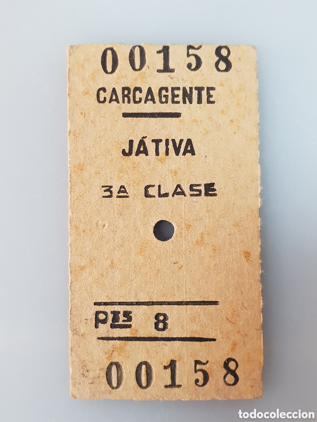 Collectables Transport Tickets: BILLETE TREN .3&deg; CLASE. CARCAGENTE - JATIVA