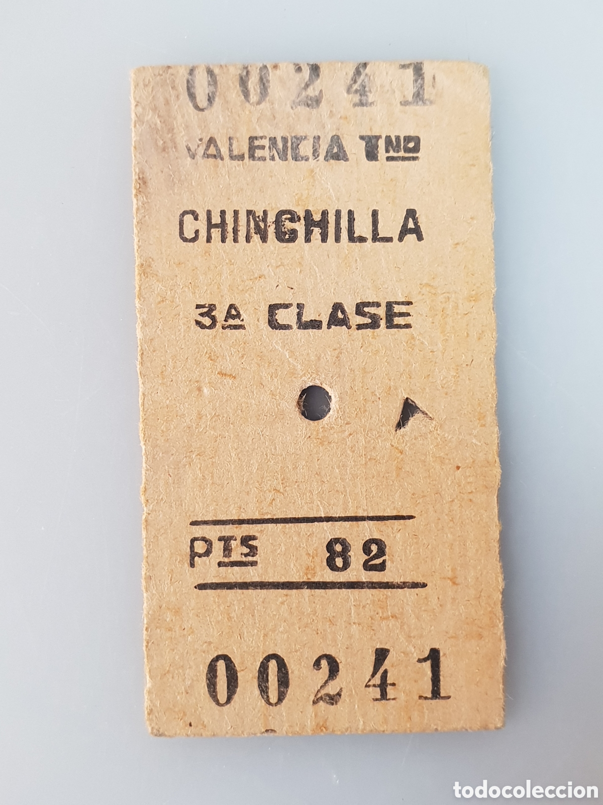 Collectables Transport Tickets: BILLETE TREN .3&deg; CLASE. VALENCIA - CHINCHILLA