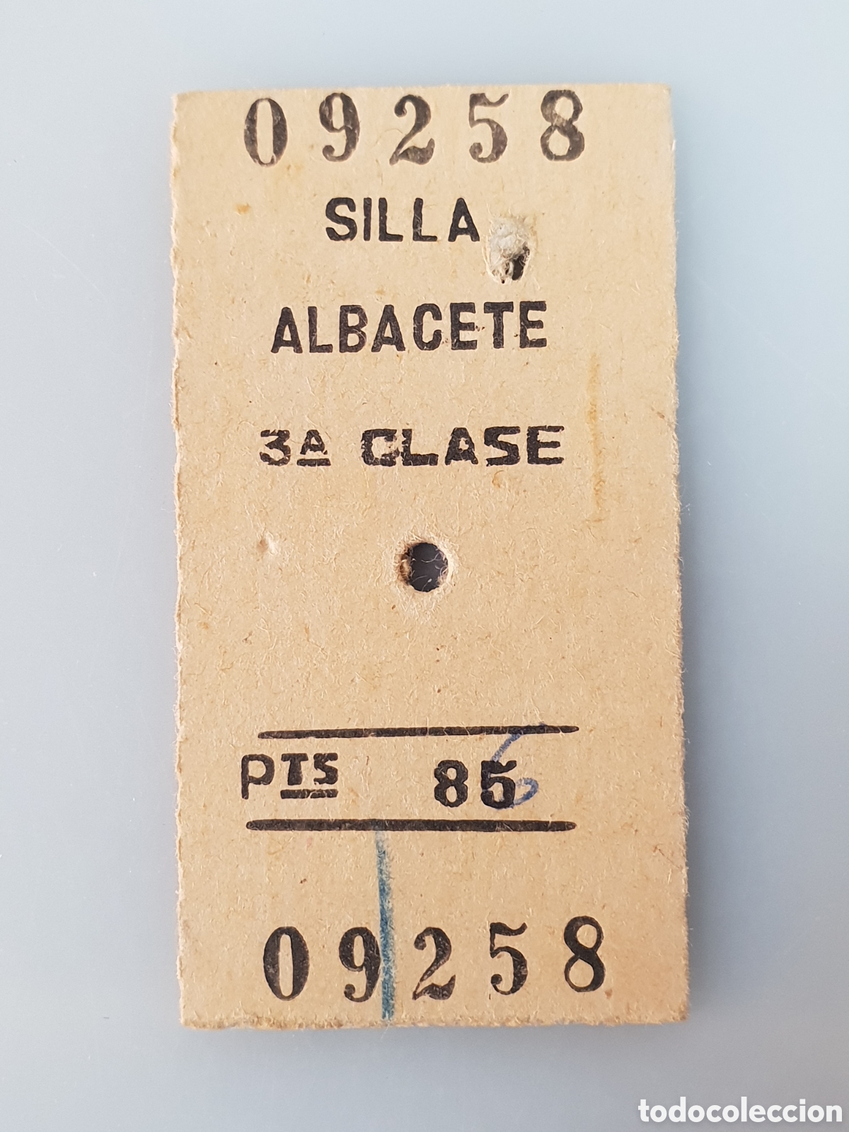 Collectables Transport Tickets: BILLETE TREN .3&deg; CLASE. SILLA ALBACETE