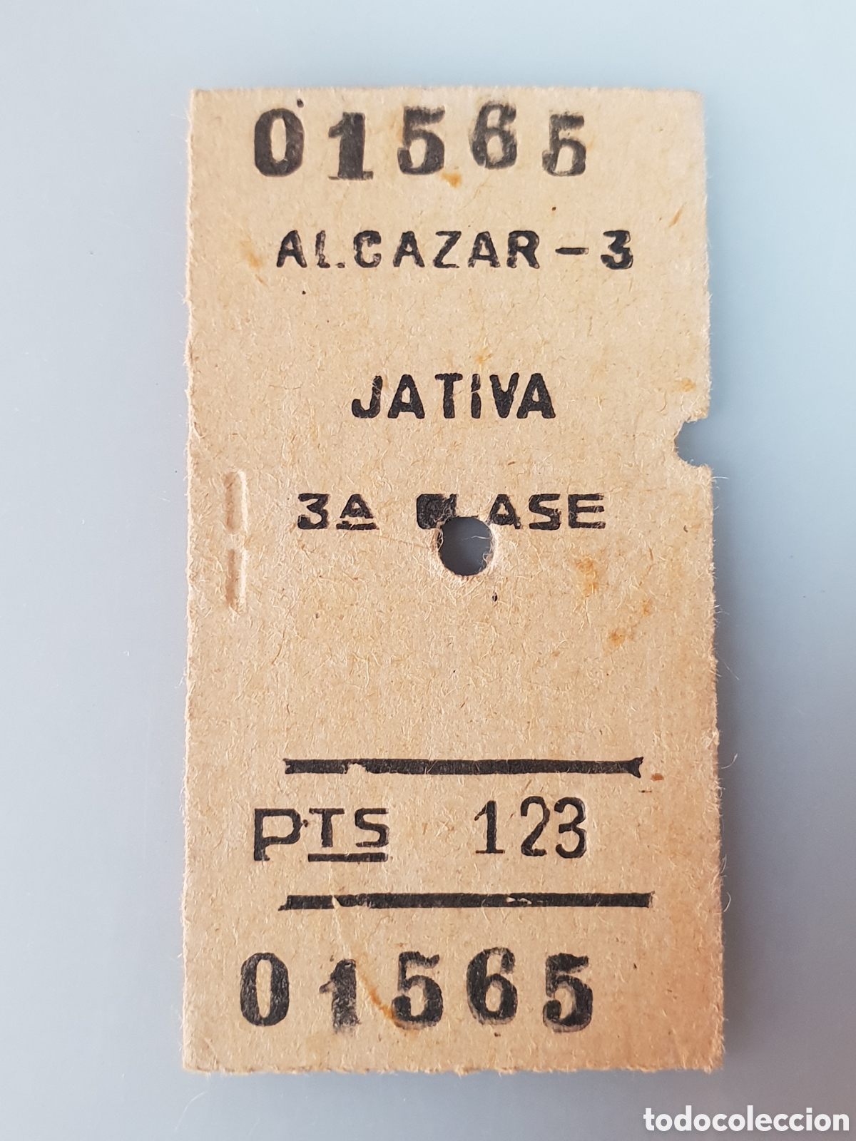 Collectables Transport Tickets: BILLETE TREN .3&deg; CLASE. ALCAZAR-3 - JATIVA