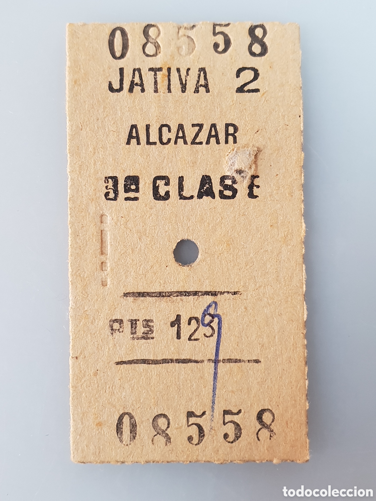 Collectables Transport Tickets: BILLETE TREN .3&deg; CLASE. JATIVA2 - ALCAZAR