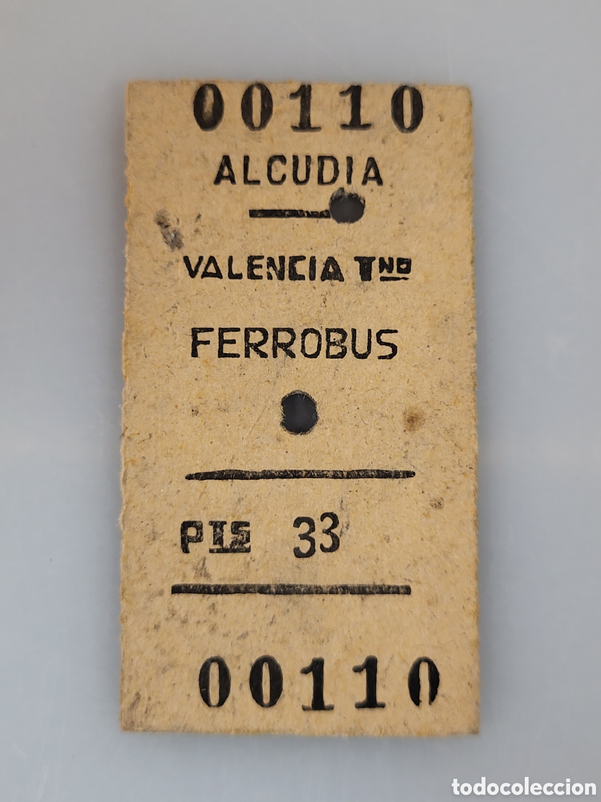 Collectables Transport Tickets: ■ BILLETE FERROBUS. ALCUDIA -VALENCIA